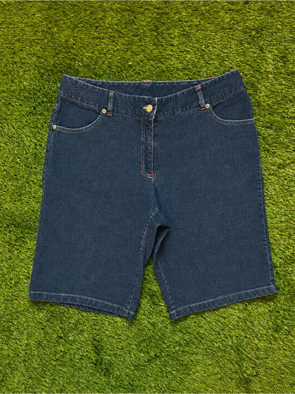 Snazzie Dark Wash Denim Bermuda Shorts Size 16